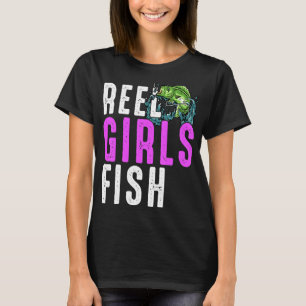 T-shirt Reel Girls Poisson Basse Pêcheuse Pêcheuse Maman G