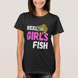 T-shirt Reel Girls Poisson Basse Pêcheuse Pêcheuse Maman P