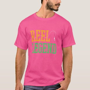 T-shirt Reel Légende Pêcheur Fisher Poisson Dit Pêche
