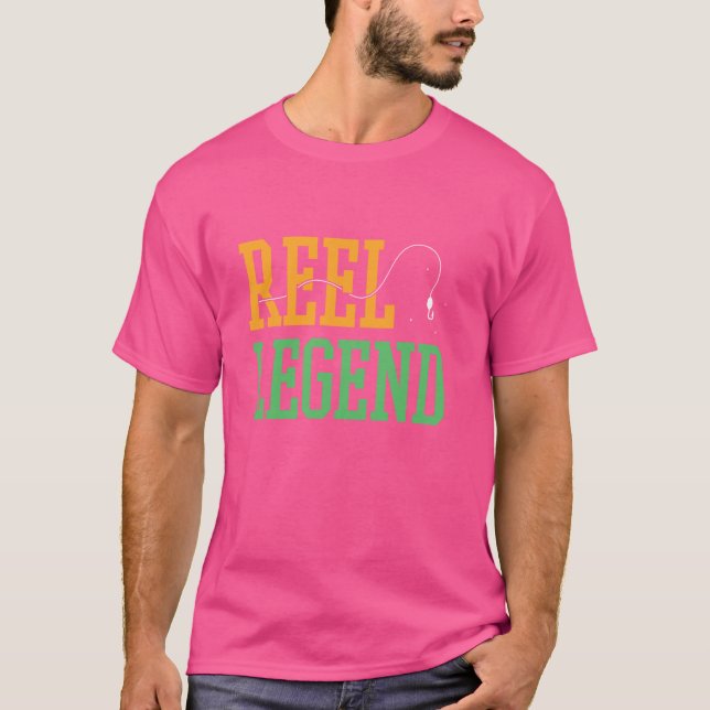 T-shirt Reel Légende Pêcheur Fisher Poisson Dit Pêche (Devant)