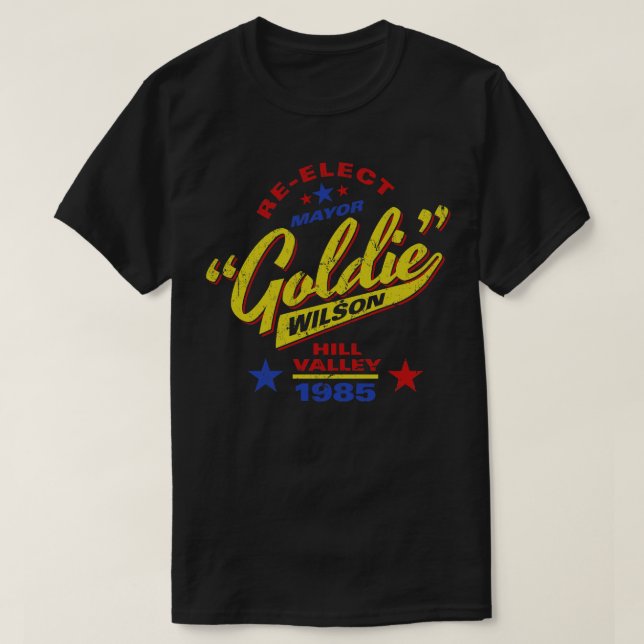 T-shirt Réélire Goldie Wilson maire (Design devant)