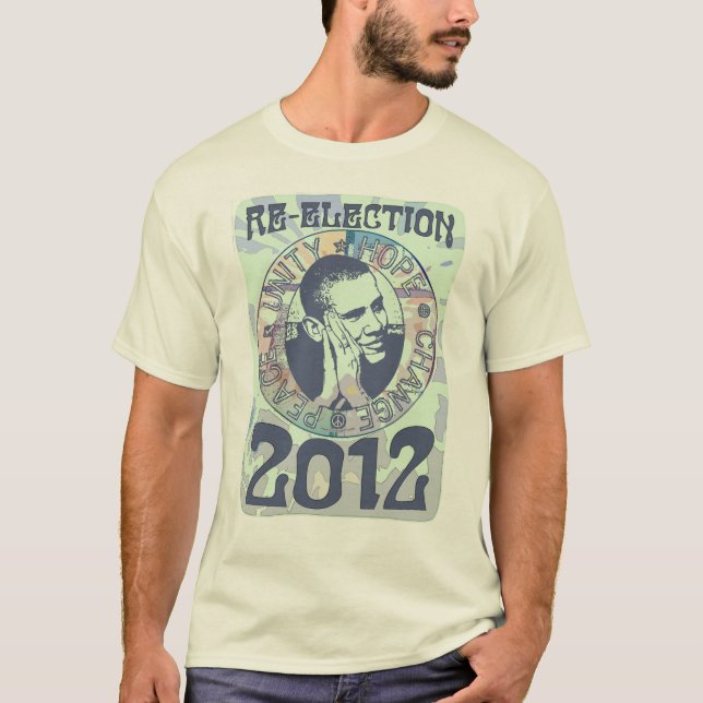 T-shirt Réélisez la vitesse du Président Obama Election (Devant)