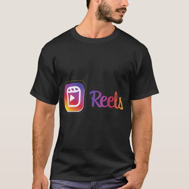 T-shirt Reels Instagram retro retro (Devant)