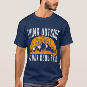 T-shirt Réfléchissez à l'extérieur Aucune boîte Rando