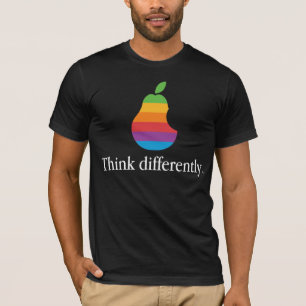 T-shirt Réfléchissez différemment - Retro Apple Parody T S