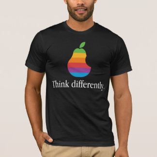 T-shirt Réfléchissez différemment - Retro Apple Parody T S