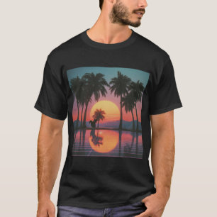 T-shirt Reflets du coucher de soleil avec écureuil