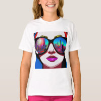 Réflexion de la ville dans lunettes de soleil femm