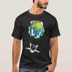 T-shirt Réflexion des méduses astronaute spatial Terre Bal