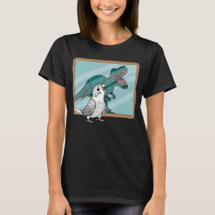 T-shirt Réflexion Perroquet & Rex I White Budgie Budgeriga