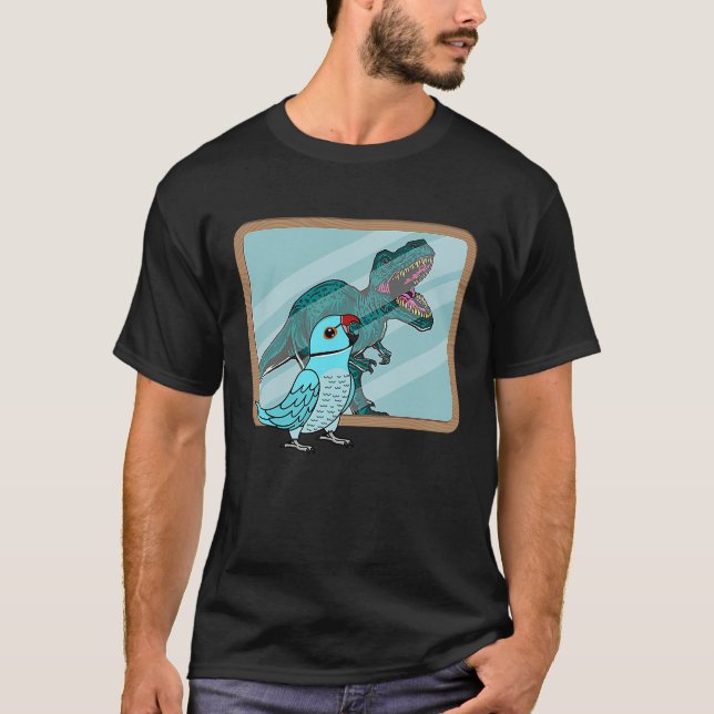 T-shirt Réflexion sur le perroquet et le Rex I Blue Indian (Devant)