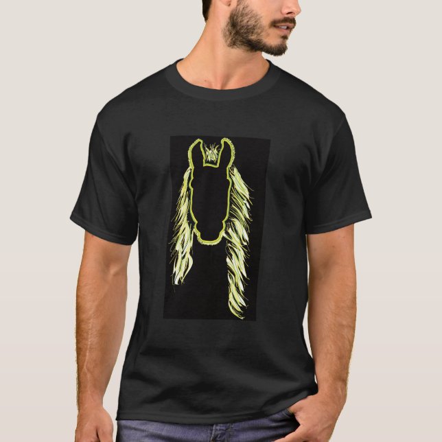 T-shirt Réflexions ensoleillées d'un cheval (Devant)