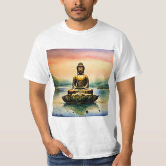 T-shirt Réflexions Zen : Méditation Bouddha Plan Collecte