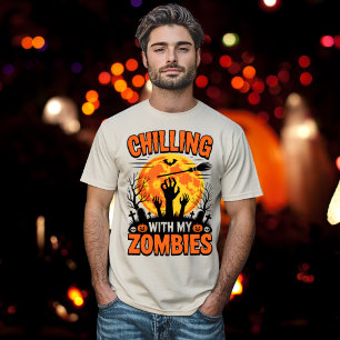 T-shirt Refroidissement avec mes zombies Effrayant Hallowe