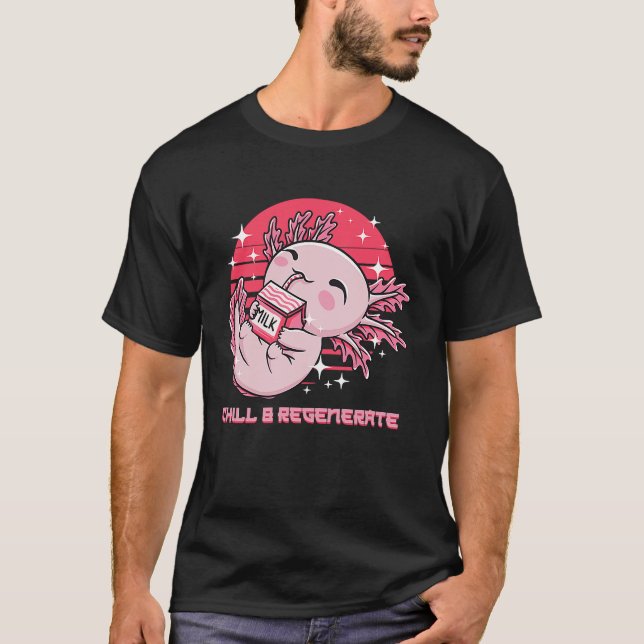T-shirt Refroidissement et regénérer l'Humour Axolotl Sala (Devant)