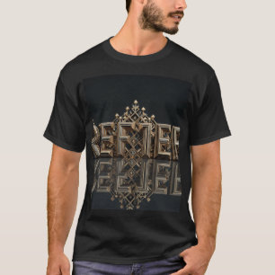 T-shirt Reftier 3D Typographie Gold