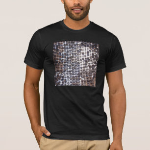 T-shirt Regard de scintillement argenté de paillette