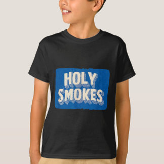 T-shirt Regard graphique Bleu Holy Smokes