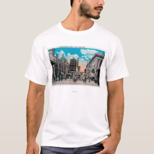 T-shirt Regardant du nord sur le bord de l'océan, parc