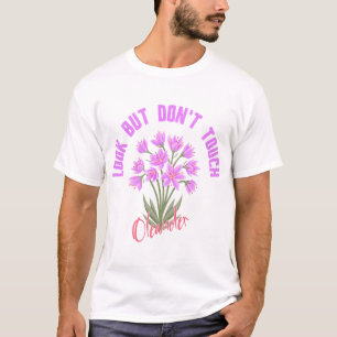T-shirt Regarde mais ne touche pas Fleur d'oléandre toxiqu