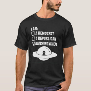 T-shirt Regarder Les Aliens De L'Ufo Navire Spatial Extrat