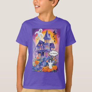 T-shirt Regardez Amical Halloween Fantômes Drôle
