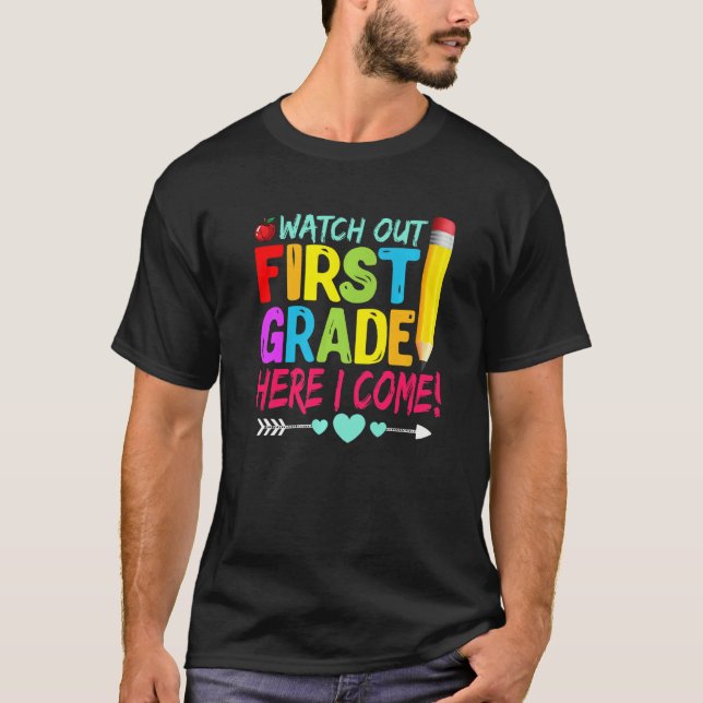 T-shirt Regardez La Première Année Ici Je Reviens À L'Écol (Devant)