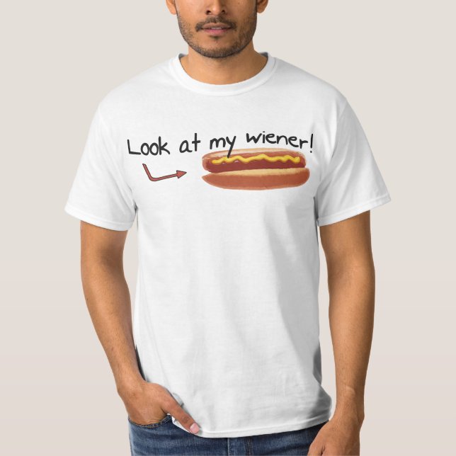 T-shirt Regardez ma saucisse ! Chemise (Devant)