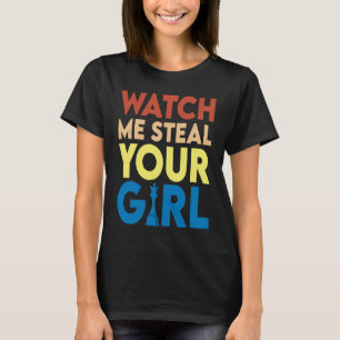 T-shirt Regardez-moi voler votre fille Vintage Retro Chess