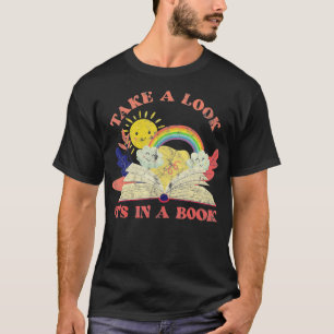 T-shirt Regardez Son Dans Un Livre Arc-En-Ciel Nuages
