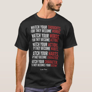 T-shirt Regardez Vos Pensées Pour Qu'Ils Deviennent Mots 