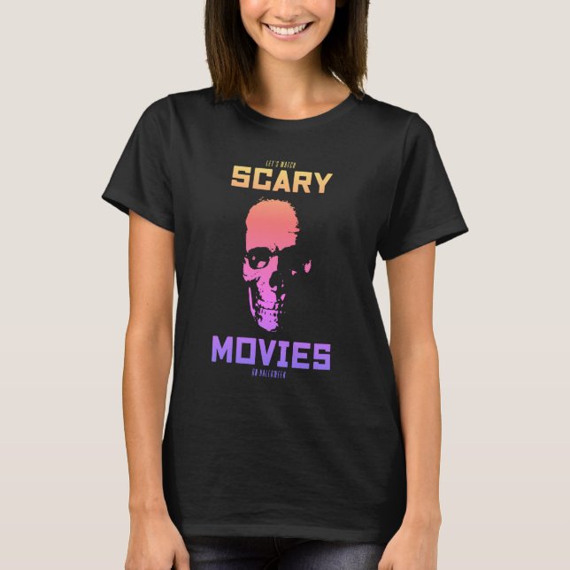 T-shirt Regardons des films d'horreur sur Halloween (Devant)