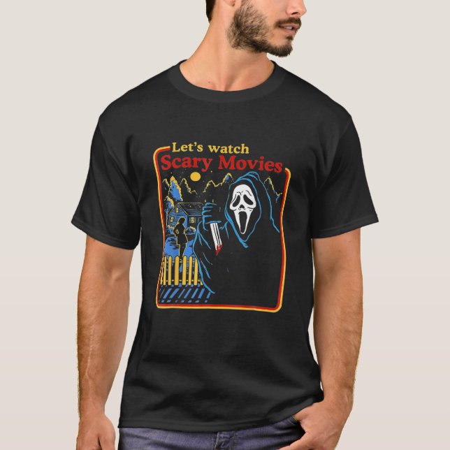 T-shirt Regardons Les Films D'Effraie Crie Horreur Fantôme (Devant)