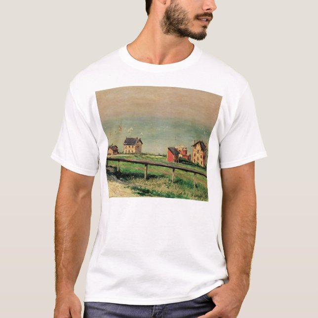 T-shirt Regatta à Villerville par Gustave Caillebotte (Devant)