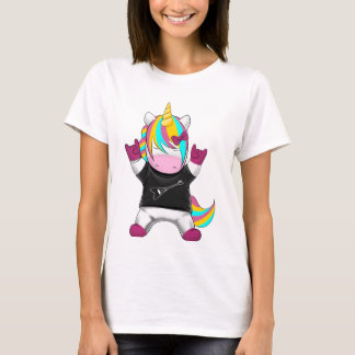 T-shirt Regenbogen Einhorn Rocker