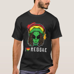 T-shirt Reggae Alien Rastafari Dreadlocks Reggaeton Jamaic