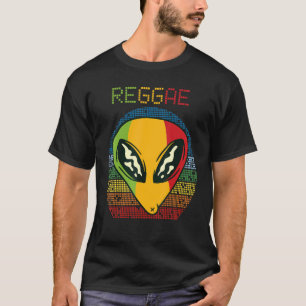 T-shirt Reggae Alien Retro Jamaïque Rasta Souvenir Rastafa