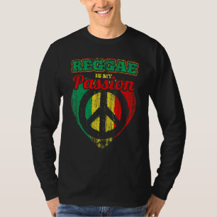 T-shirt Reggae Est Mon Drapeau Passion Rastafari Avec Syst