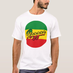 T-shirt Reggae Musique avec couleurs du drapeau reggae