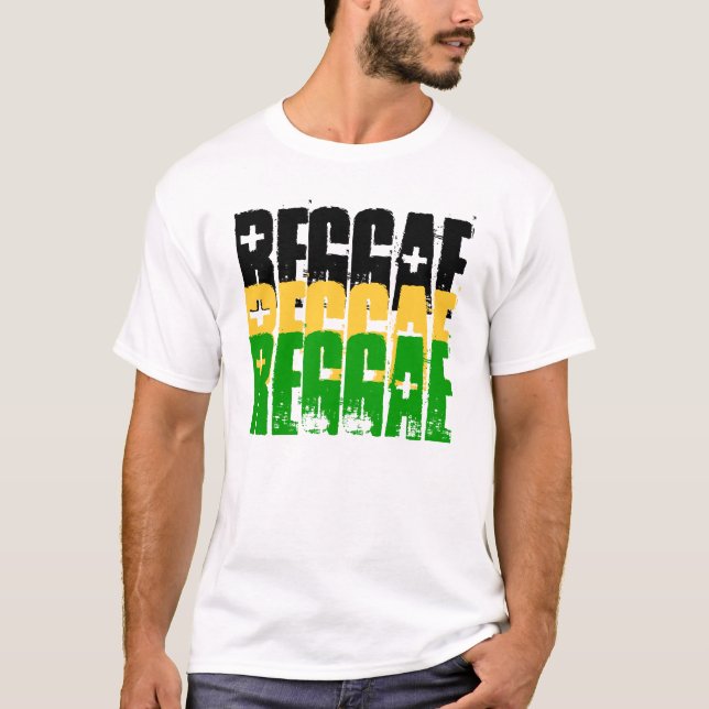 T-SHIRT REGGAE, REGGAE, REGGAE (Devant)