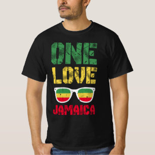 T-shirt Reggae Retro Rastafari Rasta Citation One Love
