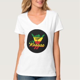 T-shirt Reggae Shaka Mains aux couleurs reggae