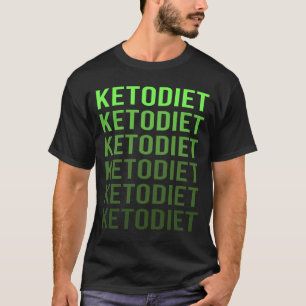 T-shirt Régime cétogène Keto Gradient Blanc Céto Cétose