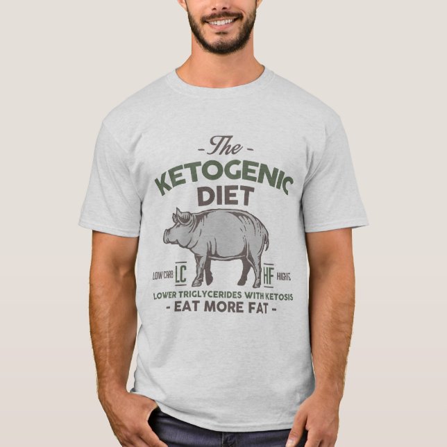 T-shirt RÉGIME KETOGENIC : Mangez la graisse - (Devant)