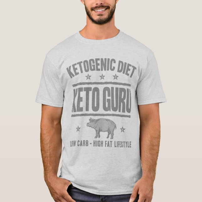 T-shirt RÉGIME KETOGENIC : Sucre coupé par Guru de (Devant)