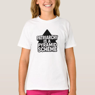 T-shirt Régime pyramidal anti-patriarcal en noir et blanc