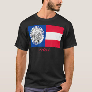 T-SHIRT RÉGIMENT DE GUERRE CIVILE FLORIDE 1861 EN DRAPEAU 