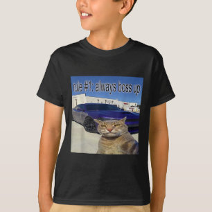 T-shirt Règle 1 Toujours Bosser Drôle Chat Drôle Étrangeme