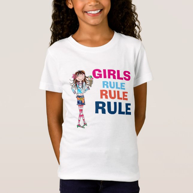 T-Shirt Règle de chemise/filles de la jeunesse (Devant)