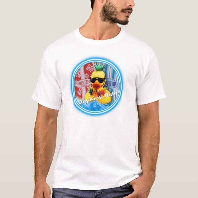 T-shirt Règle de Duckies ! Été 2009 (blanc, imprimé) (Devant)